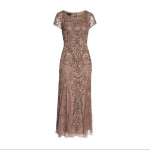 Pizarro Nights Embellished Mesh Gown